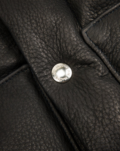 The Real McCoy's Deerskin Down Vest (221 Model) - Black - Standard & Strange