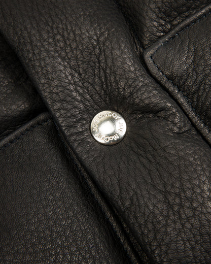 The Real McCoy's Deerskin Down Vest (221 Model) - Black - Standard & Strange