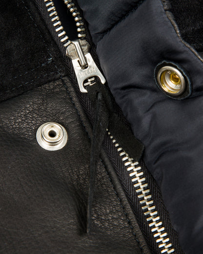 The Real McCoy's Deerskin Down Vest (221 Model) - Black - Standard & Strange