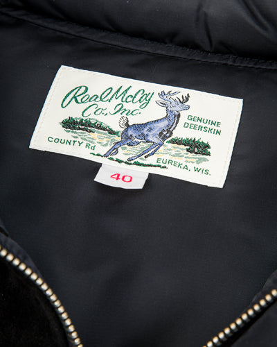 The Real McCoy's Deerskin Down Vest (221 Model) - Black - Standard & Strange