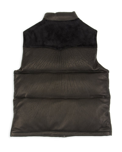 The Real McCoy's Deerskin Down Vest (221 Model) - Black - Standard & Strange