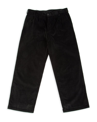 The Real McCoy's Double-Pleat Corduroy Trousers - Black - Standard & Strange