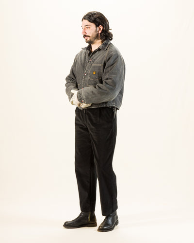 The Real McCoy's Double-Pleat Corduroy Trousers - Black - Standard & Strange