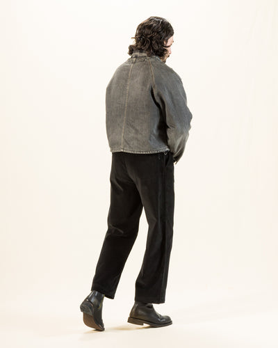 The Real McCoy's Double-Pleat Corduroy Trousers - Black - Standard & Strange