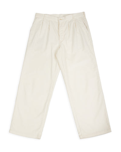 The Real McCoy's Double-Pleat Corduroy Trousers - White - Standard & Strange
