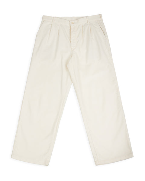 G&F コーデュロイパンツ CORDUROY TROUSERS オフホワイト Double-Pleat Corduroy Trousers - White – Standard & Strange