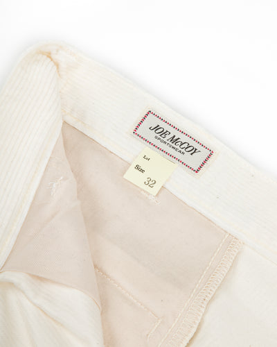 The Real McCoy's Double-Pleat Corduroy Trousers - White - Standard & Strange