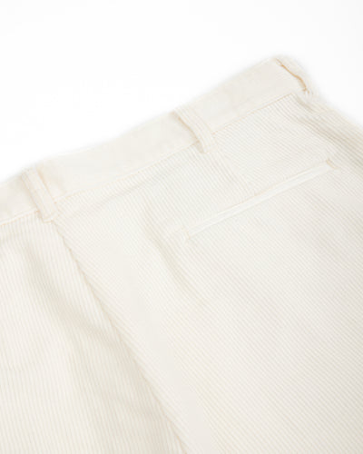 The Real McCoy's Double-Pleat Corduroy Trousers - White - Standard & Strange