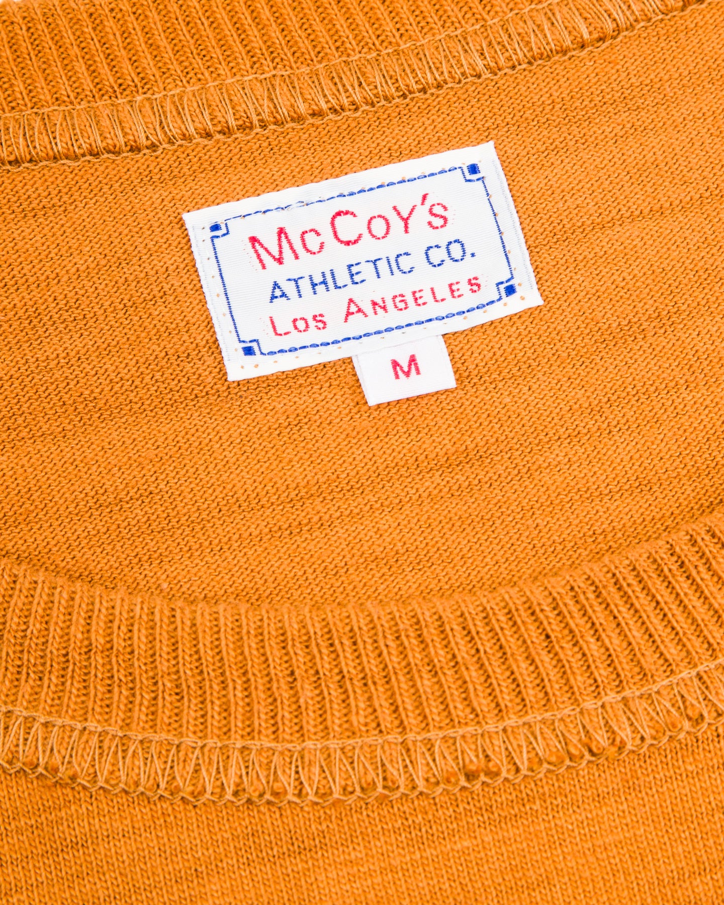 The Real McCoy's Loopwheeled Athletic Tee - Mustard - Standard & Strange