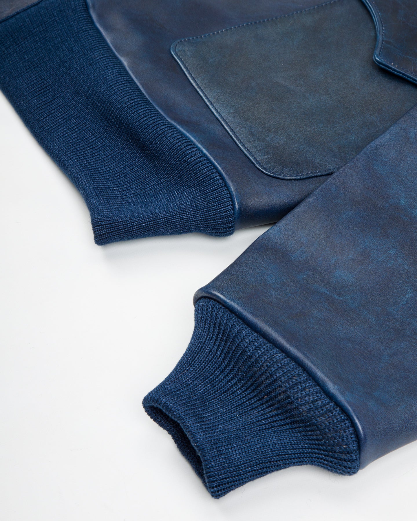 Type A-2 Leather Jacket - Indigo Dyed