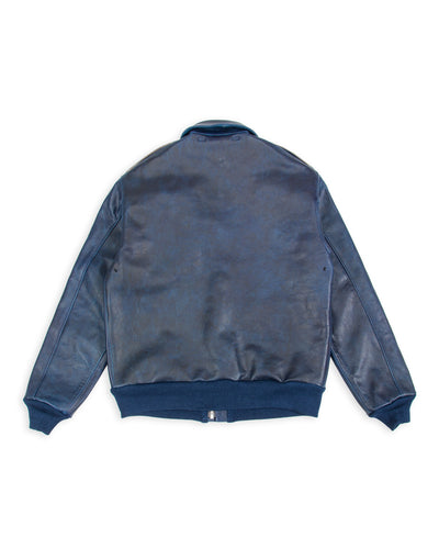 The Real McCoy's Type A-2 Leather Jacket - Indigo Dyed - Standard & Strange