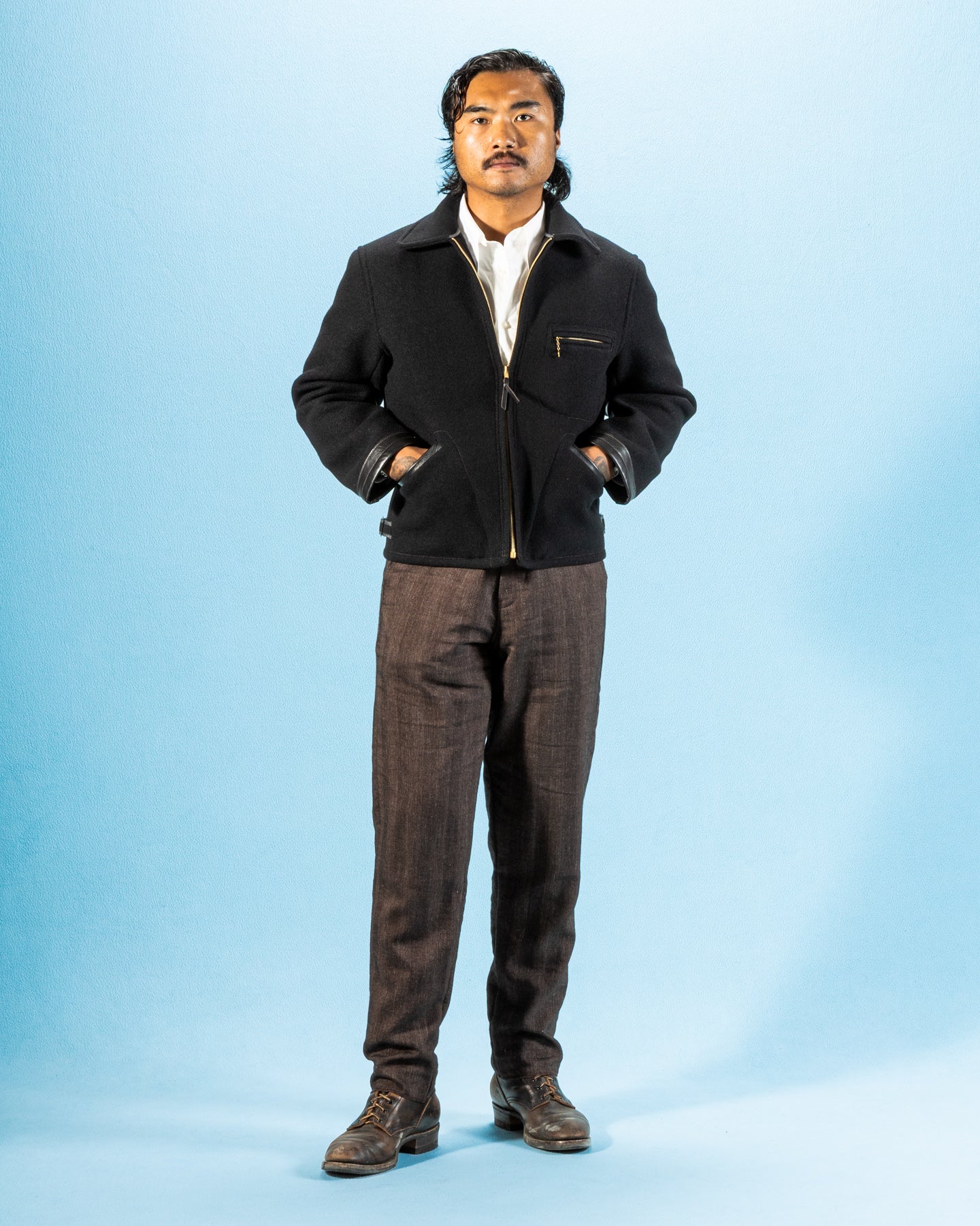 The Real McCoy's Wool Field Sports Jacket - Black - Standard & Strange