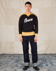 The Real McCoy's Buco Two-Tone Sweatshirt / Buco - Black/Corn - Standard & Strange