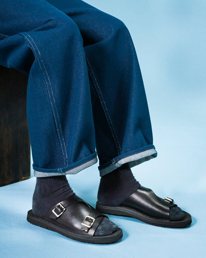 Tokyo Sandal Double Monk Sandal - Black - Standard & Strange