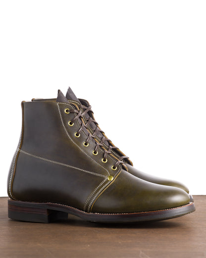 Unsung House S&S x Unsung House Slog Boot - Walnut Overdye Olive Latigo - Standard & Strange