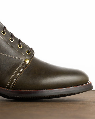 Unsung House S&S x Unsung House Slog Boot - Walnut Overdye Olive Latigo - Standard & Strange