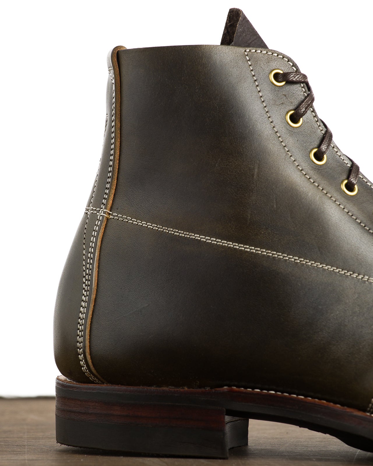 Unsung House S&S x Unsung House Slog Boot - Walnut Overdye Olive Latigo - Standard & Strange