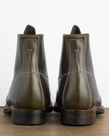 Unsung House S&S x Unsung House Slog Boot - Walnut Overdye Olive Latigo - Standard & Strange
