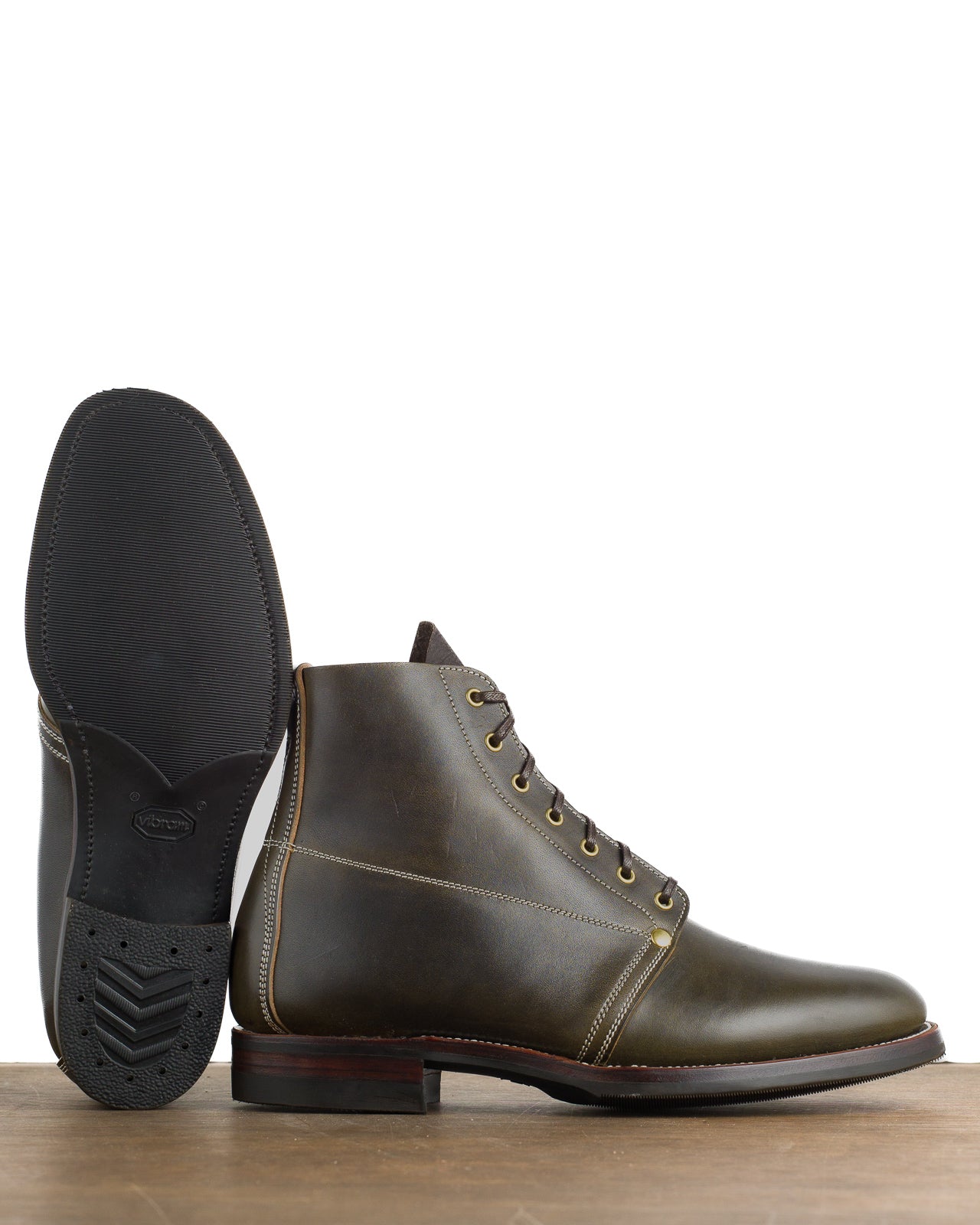 Unsung House S&S x Unsung House Slog Boot - Walnut Overdye Olive Latigo - Standard & Strange