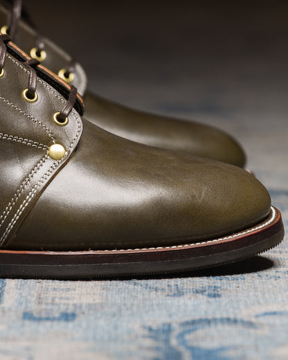 Unsung House S&S x Unsung House Slog Boot - Walnut Overdye Olive Latigo - Standard & Strange