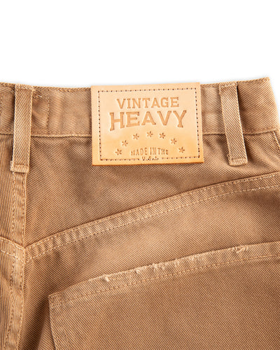 Vintage Heavy Extra Baggy Repaired Jean - Brown - Standard & Strange