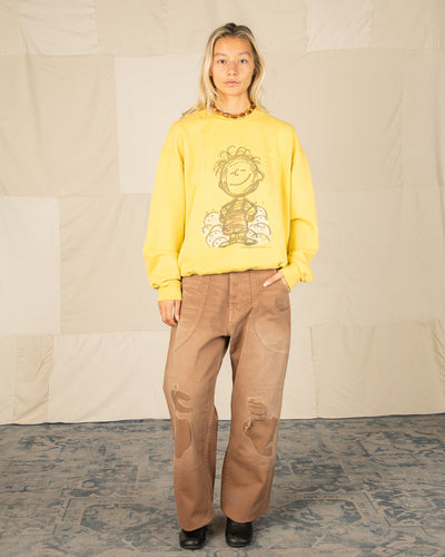 Vintage Heavy Extra Baggy Repaired Jean - Brown - Standard & Strange