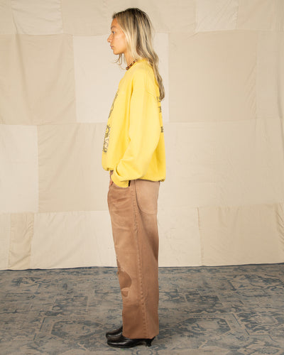 Vintage Heavy Extra Baggy Repaired Jean - Brown - Standard & Strange