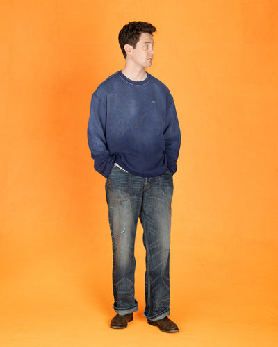 Vintage Heavy Extra Baggy Studded Jean - Indigo - Standard & Strange