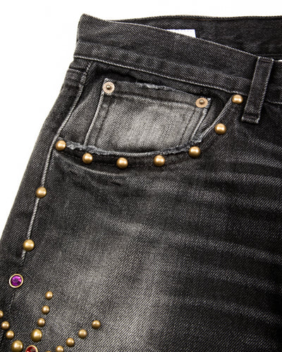 Vintage Heavy Leroy Studded Jean - Black - Standard & Strange