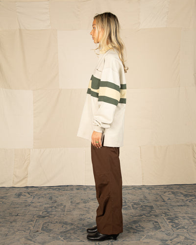 Vintage Heavy Oversized Rugby - Khaki - Standard & Strange