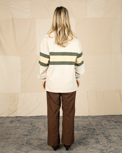 Vintage Heavy Oversized Rugby - Khaki - Standard & Strange