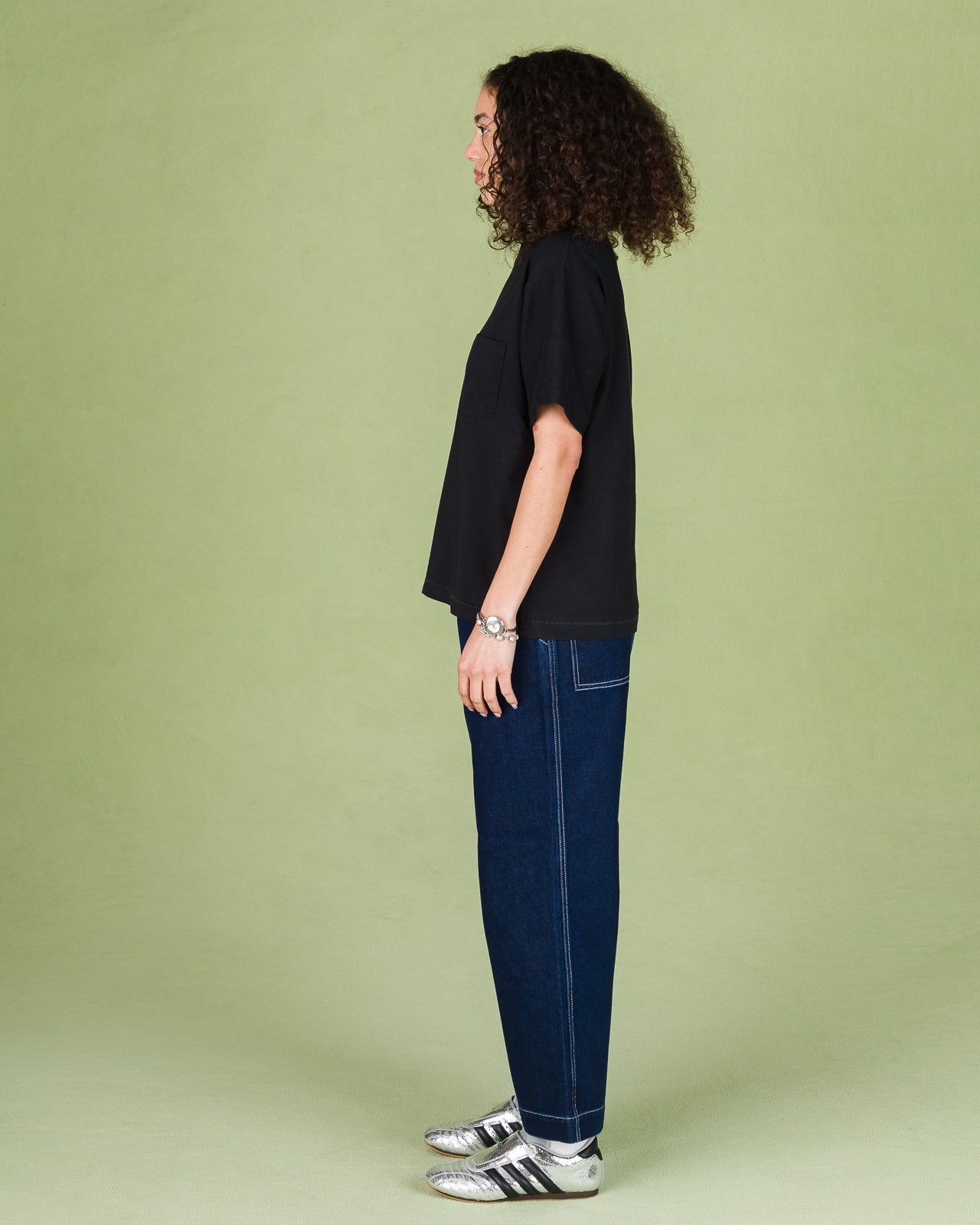 W'Menswear Bowl Tee - Black Cotton/Hemp - Standard & Strange