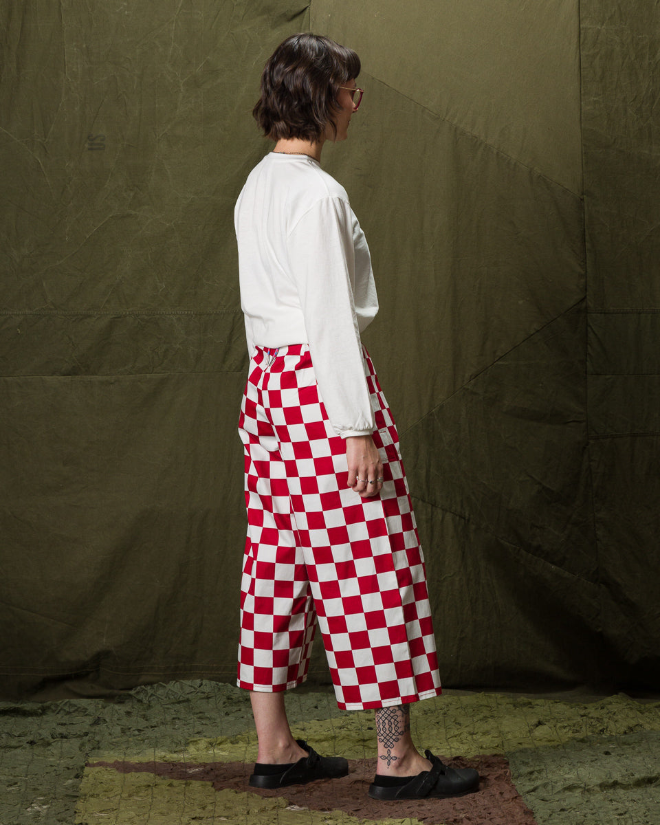 W'Menswear Burnout Pants - Red Check - Standard & Strange