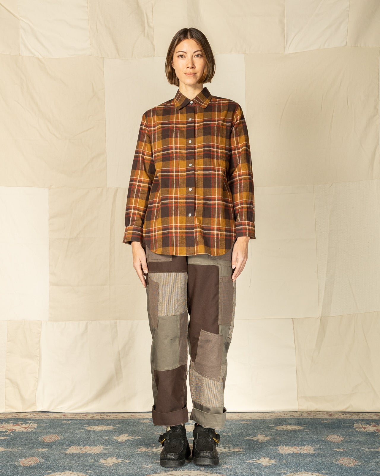 W'Menswear Crew Shirt - Check - Standard & Strange