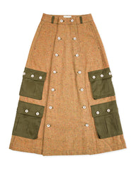 W'Menswear Fly Pocket Skirt - Brown - Standard & Strange