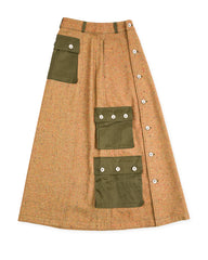 W'Menswear Fly Pocket Skirt - Brown - Standard & Strange