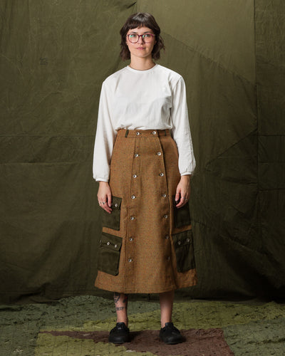W'Menswear Fly Pocket Skirt - Brown - Standard & Strange
