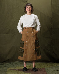 W'Menswear Fly Pocket Skirt - Brown - Standard & Strange