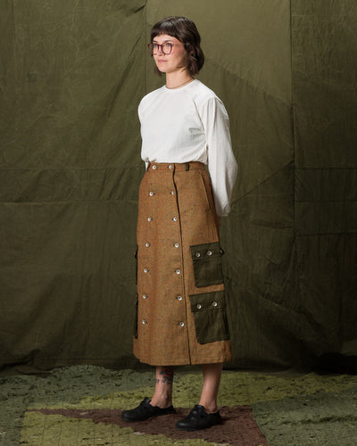 W'Menswear Fly Pocket Skirt - Brown - Standard & Strange