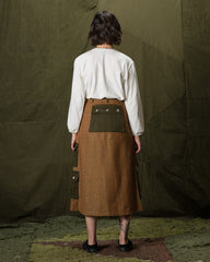 W'Menswear Fly Pocket Skirt - Brown - Standard & Strange