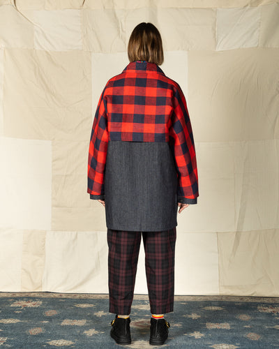 W'Menswear Hunter Fisher Coat - Denim/Red - Standard & Strange