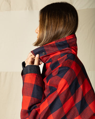 W'Menswear Hunter Fisher Coat - Denim/Red - Standard & Strange