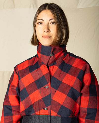 W'Menswear Hunter Fisher Coat - Denim/Red - Standard & Strange