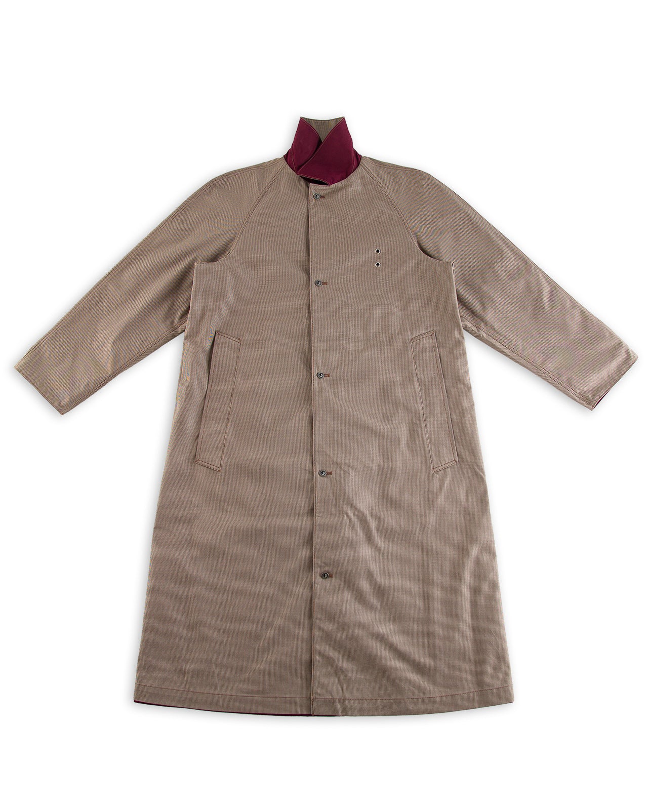 W'Menswear Reversible Cycling Trench - Burgundy - Standard & Strange
