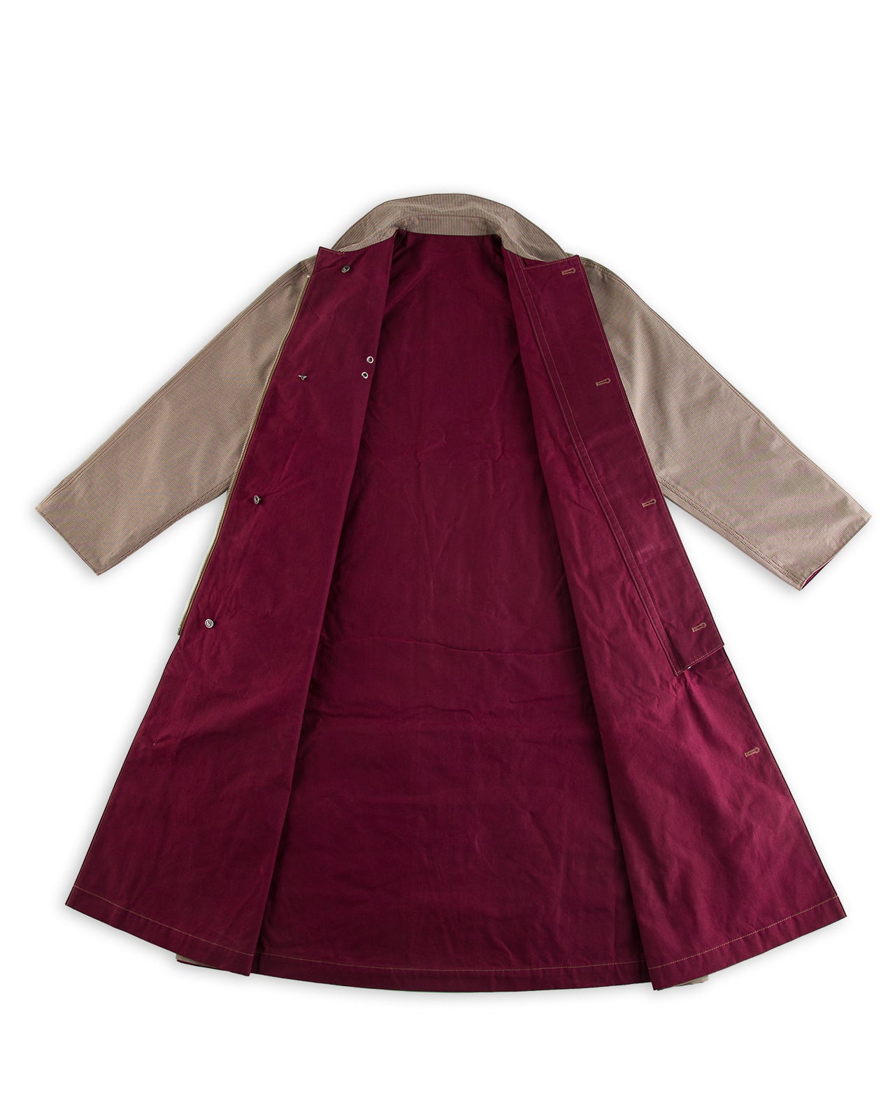 W'Menswear Reversible Cycling Trench - Burgundy - Standard & Strange