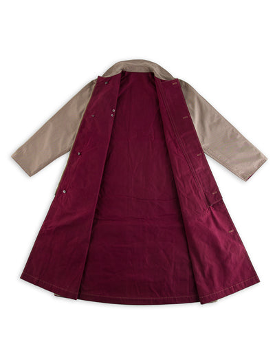 W'Menswear Reversible Cycling Trench - Burgundy - Standard & Strange