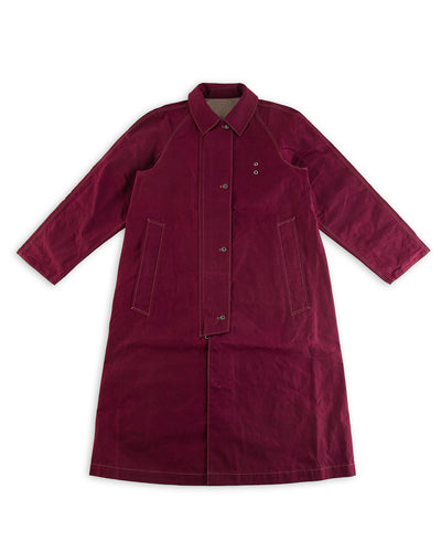 W'Menswear Reversible Cycling Trench - Burgundy - Standard & Strange