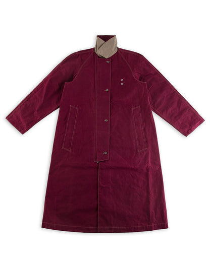 W'Menswear Reversible Cycling Trench - Burgundy - Standard & Strange