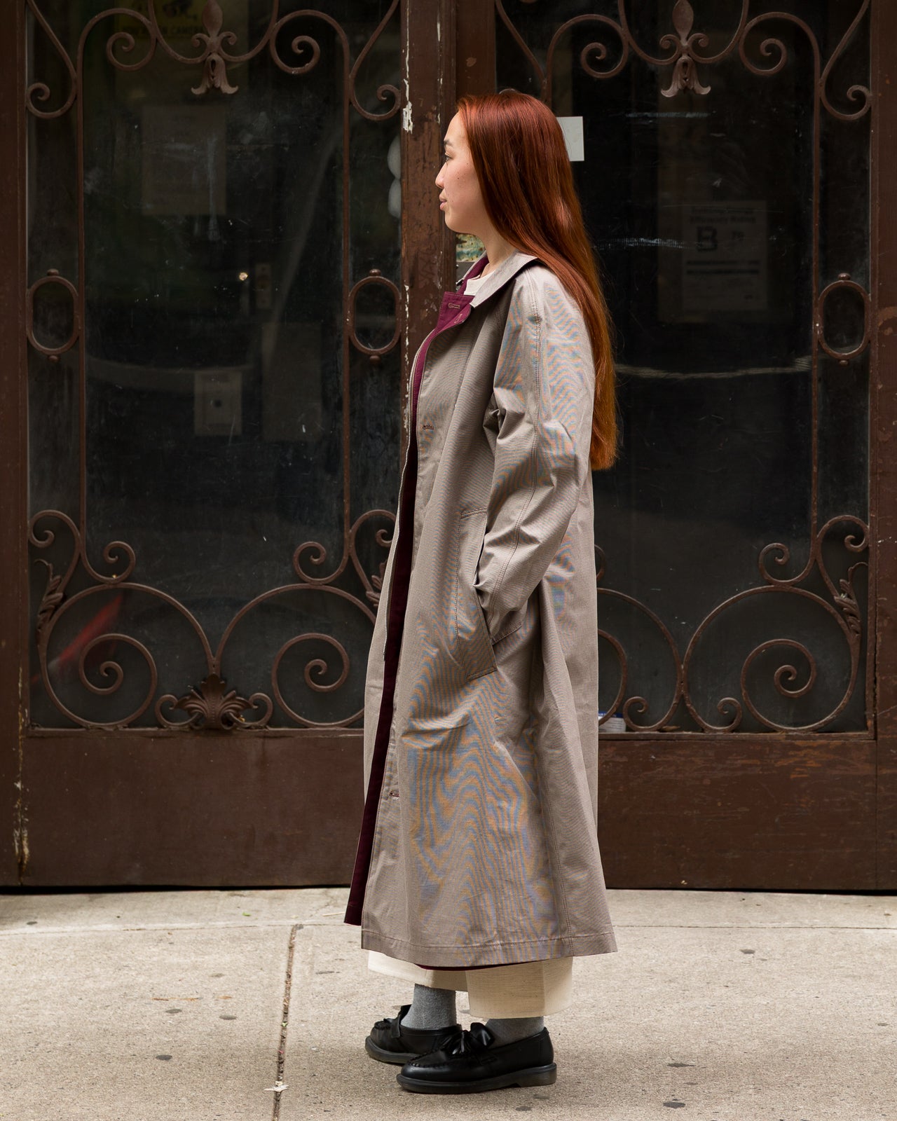 W'Menswear Reversible Cycling Trench - Burgundy - Standard & Strange