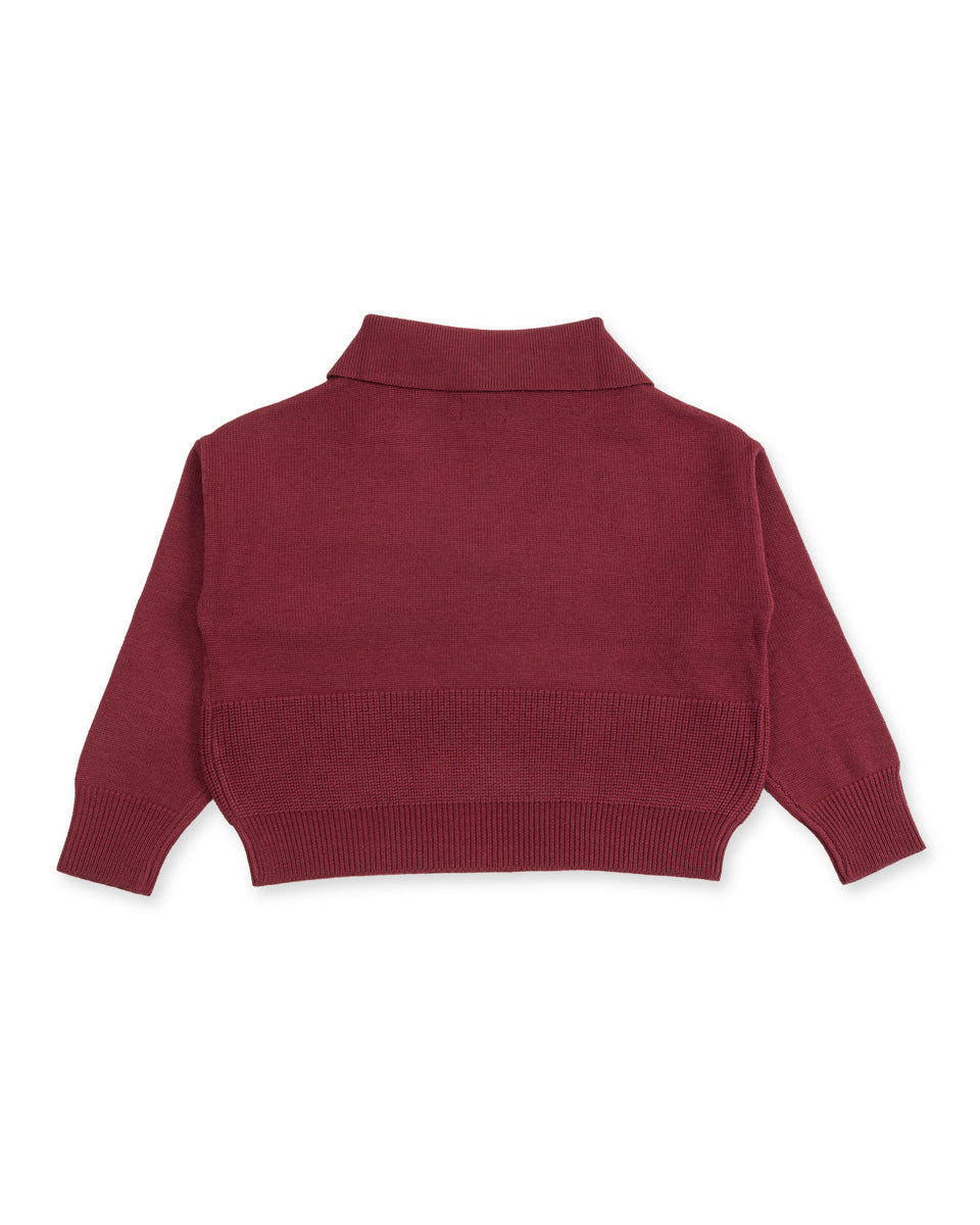 W'Menswear Track Sweater - Burgundy - Standard & Strange